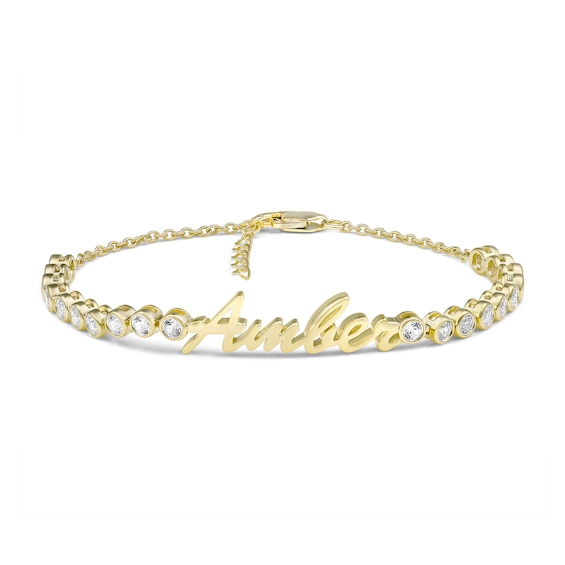 Birthstone Name Bracelet - 1 Name