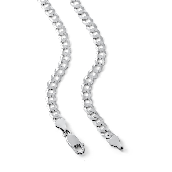 5.7mm Curb Chain Necklace and Bracelet Set in Solid Sterling Silver
