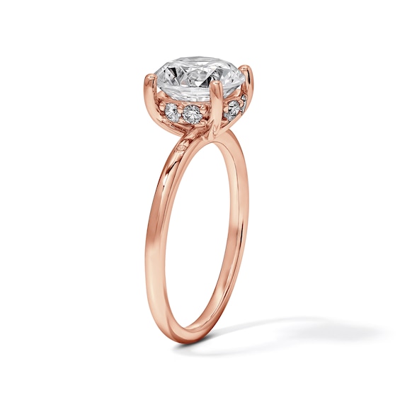 2-3/4 CT. T.w. Certified Lab-Grown Diamond Solitaire Hidden Frame Engagement Ring in 14K Rose Gold (F/Vs2)
