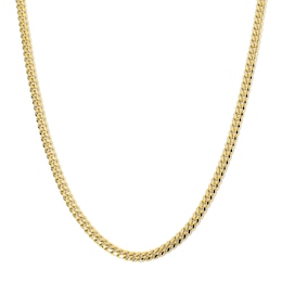 6.2mm Cuban Curb Chain Necklace in Hollow 10K Gold - 24"
