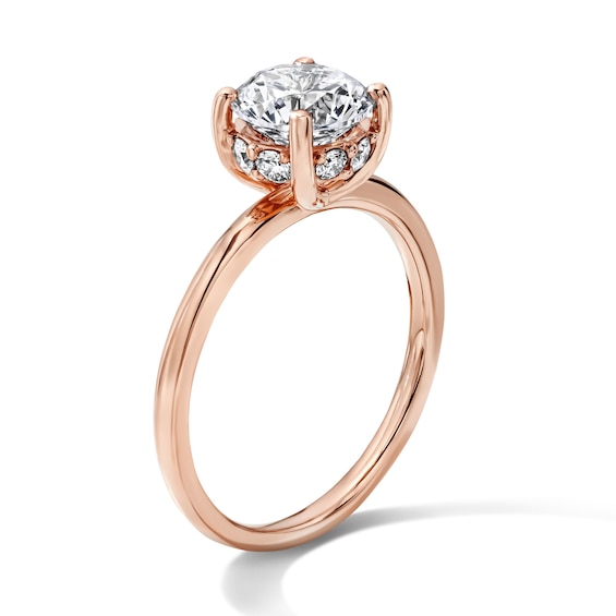 1-3/4 CT. T.w. Certified Lab-Grown Diamond Solitaire Hidden Frame Engagement Ring in 14K Rose Gold (F/Vs2)