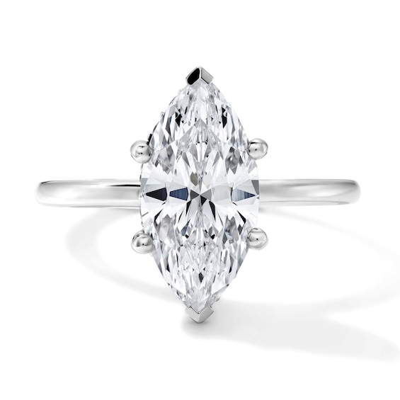 2-3/4 CT. T.w. Certified Marquise-Cut Lab-Grown Diamond Hidden Frame Solitaire Engagement Ring in 14K White Gold (F/Vs2)