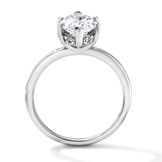 2-3/4 CT. T.w. Certified Marquise-Cut Lab-Grown Diamond Hidden Frame Solitaire Engagement Ring in 14K White Gold (F/Vs2)