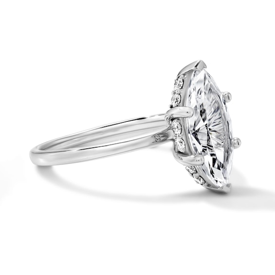 2-3/4 CT. T.w. Certified Marquise-Cut Lab-Grown Diamond Hidden Frame Solitaire Engagement Ring in 14K White Gold (F/Vs2)