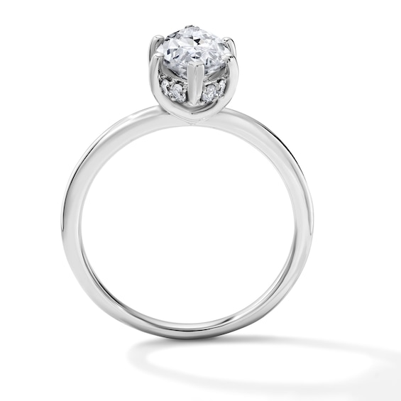 1-3/4 CT. T.w. Certified Marquise-Cut Lab-Grown Diamond Hidden Frame Solitaire Engagement Ring in 14K White Gold (F/Vs2)