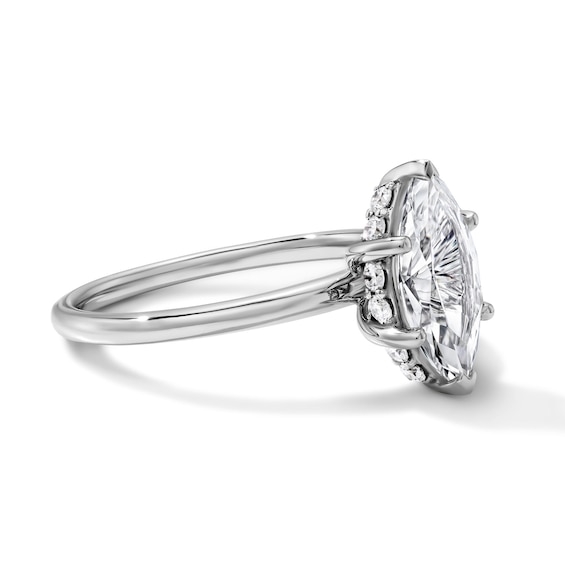 1-3/4 CT. T.w. Certified Marquise-Cut Lab-Grown Diamond Hidden Frame Solitaire Engagement Ring in 14K White Gold (F/Vs2)