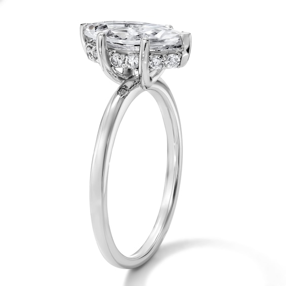1-3/4 CT. T.w. Certified Marquise-Cut Lab-Grown Diamond Hidden Frame Solitaire Engagement Ring in 14K White Gold (F/Vs2)