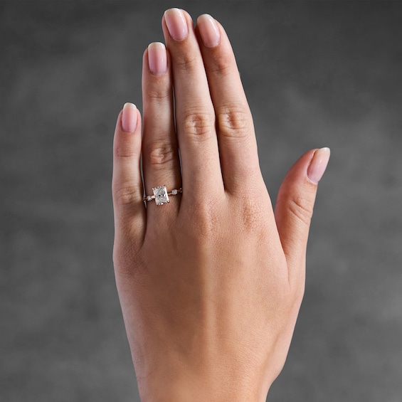 Modern Reflection 1-3/4 CT. T.w. Radiant-Cut Certified Lab-Grown Diamond Engagement Ring in 14K Rose Gold (F/Vs2)