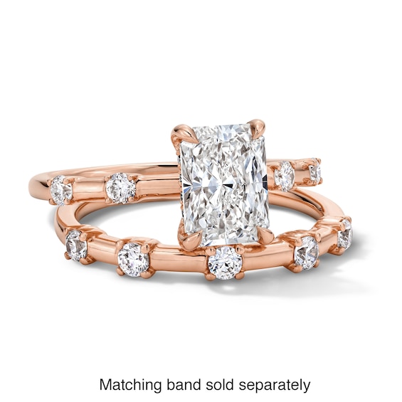 Modern Reflection 1-3/4 CT. T.w. Radiant-Cut Certified Lab-Grown Diamond Engagement Ring in 14K Rose Gold (F/Vs2)