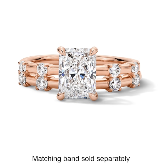 Modern Reflection 1-3/4 CT. T.w. Radiant-Cut Certified Lab-Grown Diamond Engagement Ring in 14K Rose Gold (F/Vs2)