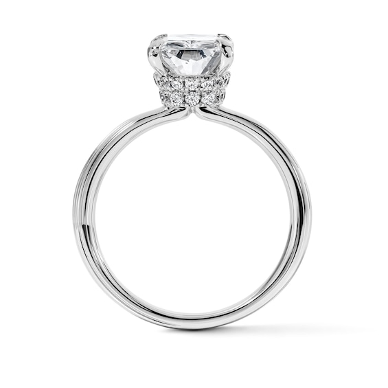 3-1/4 CT. T.w. Certified Radiant-Cut Lab-Grown Diamond Solitaire Hidden Frame Engagement Ring in 14K White Gold (F/Vs2)