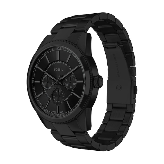 Men's Fossil Pearson Multifunction Black IP Stainless Steel Watch with Black Dial (Model: Fs6135)