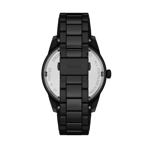 Men's Fossil Pearson Multifunction Black IP Stainless Steel Watch with Black Dial (Model: Fs6135)