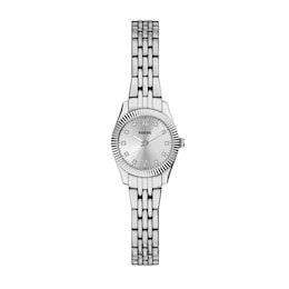 Ladies' Fossil Scarlette Mini Stainless Steel Watch with Silver-Tone Dial and Crystals (Model: ES5475)