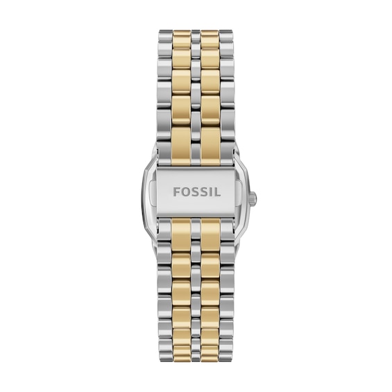 Ladies' Fossil Harlow Two-Tone IP Stainless Steel Watch with Navy Dial (Model: Es5480)