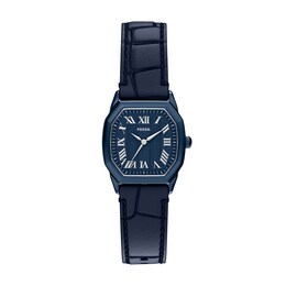 Ladies' Fossil Harlow Navy IP Stainless Steel Watch with Navy Dial (Model: ES5481)