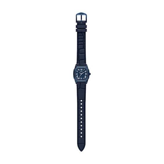 Ladies' Fossil Harlow Navy IP Stainless Steel Watch with Navy Dial (Model: Es5481)