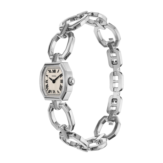 Ladies' Fossil Harlow Mini Stainless Steel Watch with Cream Dial (Model: Es5485)
