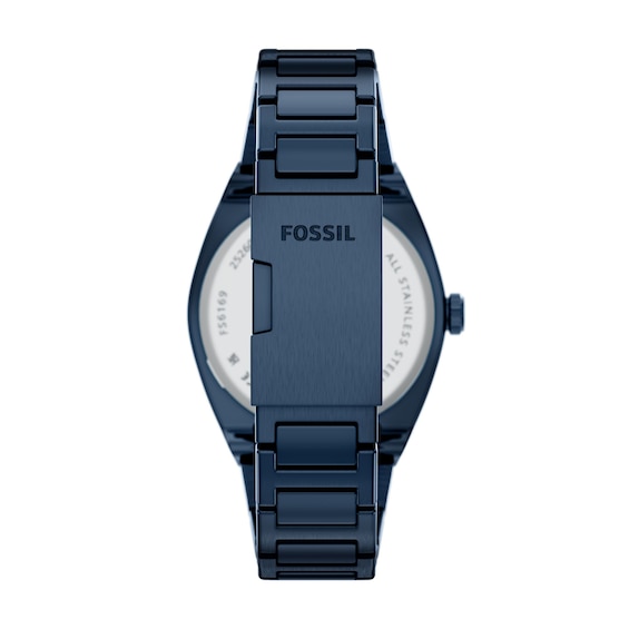 Men's Fossil Everett Navy IP Stainless Steel Watch with Navy Dial (Model: Fs6169)