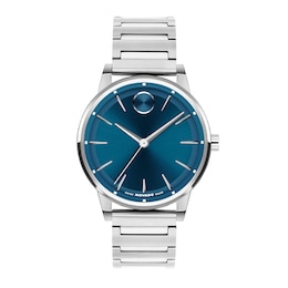 Men's Movado Bold® Spectra Stainless Steel Watch with Blue Dial (Model: 3601272)