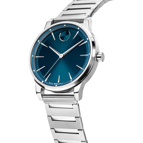 Men's Movado Bold® Spectra Stainless Steel Watch with Blue Dial (Model: 3601272)