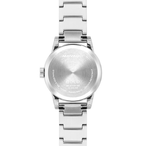 Ladies' Movado Bold® Spectra Stainless Steel Watch with Aqua Blue Dial (Model: 3601415)