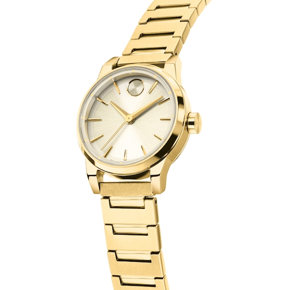 Ladies' Movado Bold® Spectra Gold-Tone IP Stainless Steel Watch with Ivory Dial (Model: 3601436)