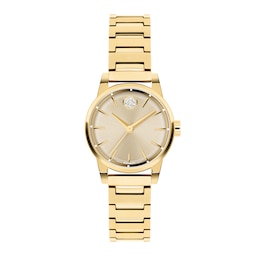 Ladies' Movado Bold® Spectra Gold-Tone IP Stainless Steel Watch with Gold-Tone Dial and Crystals (Model: 3601438)