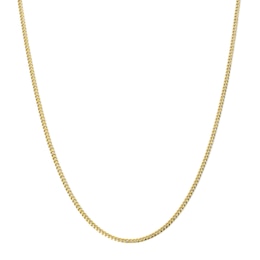 3.0mm Cuban Curb Chain Necklace in Hollow 10K Gold - 22"