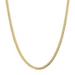 3.0mm Cuban Curb Chain Necklace in Hollow 10K Gold - 18"