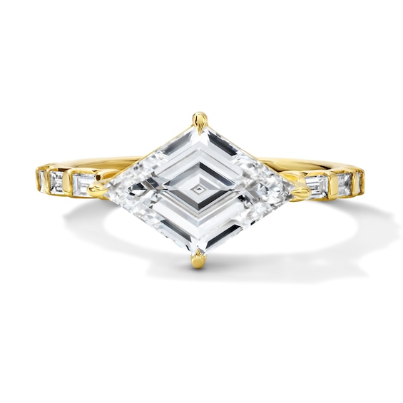 2-1/4 CT. T.w. Certified Lozenge Step-Cut Lab-Grown Diamond Engagement Ring in 14K Gold (F/Vs2)