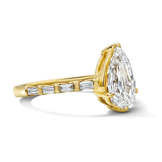 2-1/4 CT. T.w. Certified Step-Cut Pear-Shaped Lab-Grown Diamond Engagement Ring in 14K Gold (F/Vs2)