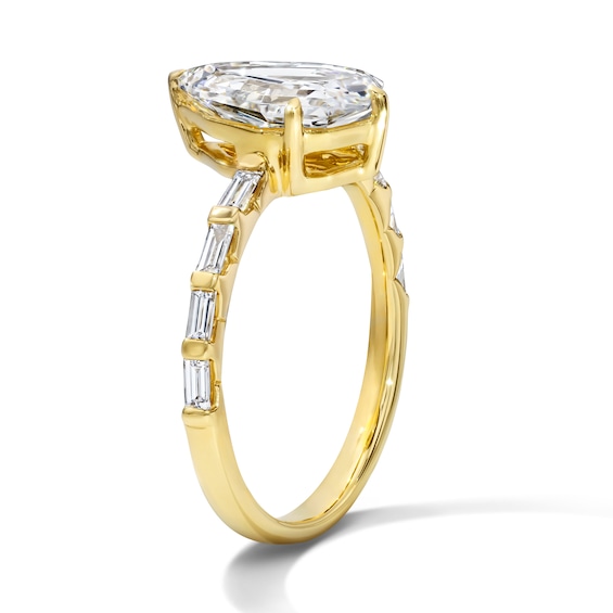 2-1/4 CT. T.w. Certified Step-Cut Pear-Shaped Lab-Grown Diamond Engagement Ring in 14K Gold (F/Vs2)