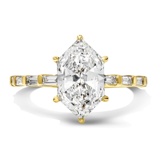 2-1/4 CT. T.w. Certified Elongated Hexagon-Cut Lab-Grown Diamond Engagement Ring in 14K Gold (F/Vs2)