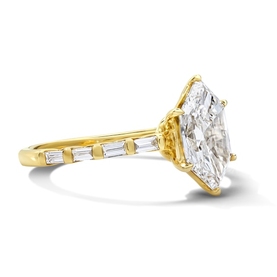 2-1/4 CT. T.w. Certified Elongated Hexagon-Cut Lab-Grown Diamond Engagement Ring in 14K Gold (F/Vs2)