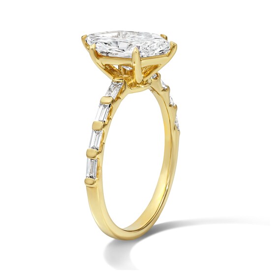 2-1/4 CT. T.w. Certified Elongated Hexagon-Cut Lab-Grown Diamond Engagement Ring in 14K Gold (F/Vs2)