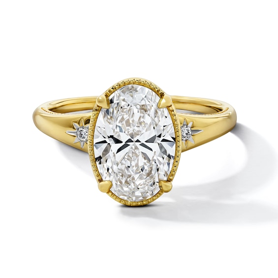 CT. T.w. Certified Oval Lab-Grown Diamond Engagement Ring in 14K Gold (F/Vs2