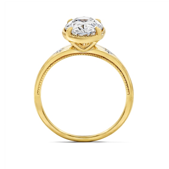 2-1/2 CT. T.w. Certified Oval Lab-Grown Diamond Engagement Ring in 14K Gold (F/Vs2)