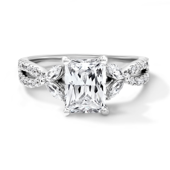 2 CT. T.w. Certified Radiant-Cut Lab-Grown Diamond Engagement Ring in 14K White Gold (F/Vs2)