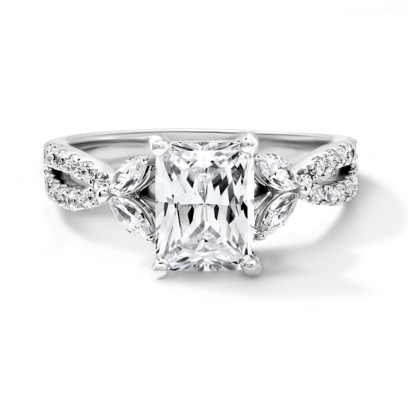 Main Image 1 of 2 CT. T.W. Certified Radiant-Cut Lab-Grown Diamond Engagement Ring in 14K White Gold (F/VS2)