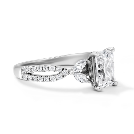 2 CT. T.w. Certified Radiant-Cut Lab-Grown Diamond Engagement Ring in 14K White Gold (F/Vs2)