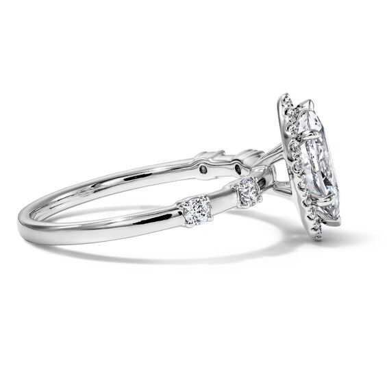 Modern Reflection 1 CT. T.w. Certified Marquise-Cut Lab-Grown Diamond Frame Engagement Ring in 10K White Gold (F/Vs2)