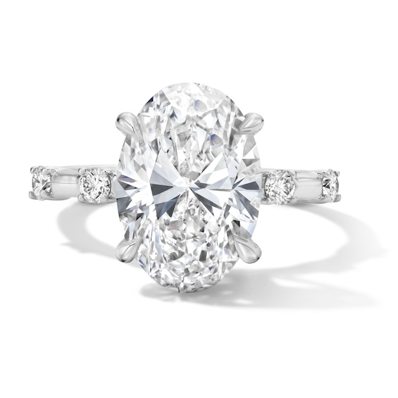 Modern Reflection 4-1/4 CT. T.w. Oval Certified Lab-Grown Diamond Engagement Ring in Platinum (F/Vs2)