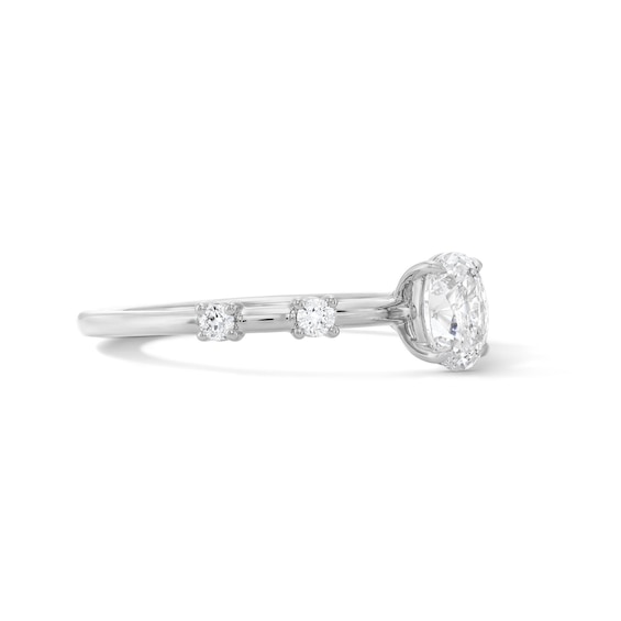 1/2 CT. T.w. Oval Lab-Grown Diamond Ring in Sterling Silver