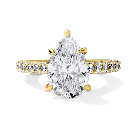 3-1/2 CT. T.w. Certified Pear-Shaped Lab-Grown Diamond Engagement Ring in 14K Gold (F/Vs2)