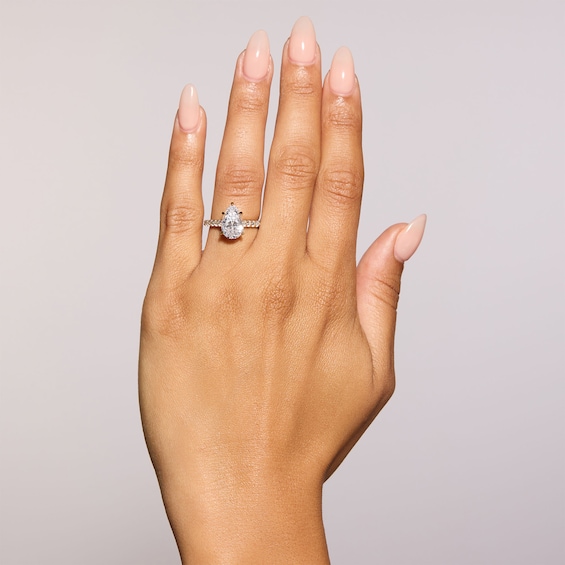 3-1/2 CT. T.w. Certified Pear-Shaped Lab-Grown Diamond Engagement Ring in 14K Gold (F/Vs2)