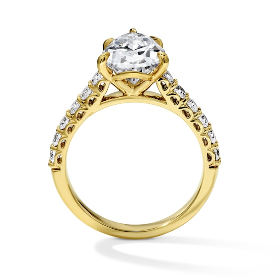 3-1/2 CT. T.w. Certified Pear-Shaped Lab-Grown Diamond Engagement Ring in 14K Gold (F/Vs2)