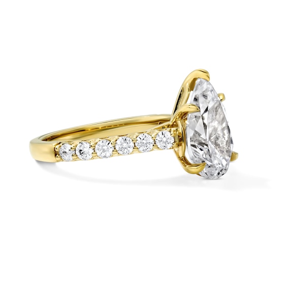 3-1/2 CT. T.w. Certified Pear-Shaped Lab-Grown Diamond Engagement Ring in 14K Gold (F/Vs2)
