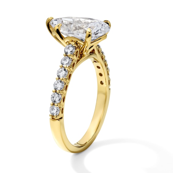 3-1/2 CT. T.w. Certified Pear-Shaped Lab-Grown Diamond Engagement Ring in 14K Gold (F/Vs2)