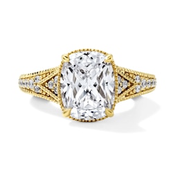 3-1/3 CT. T.W. Certified Cushion-Cut Lab-Grown Diamond Engagement Ring in 14K Gold (F/VS2)